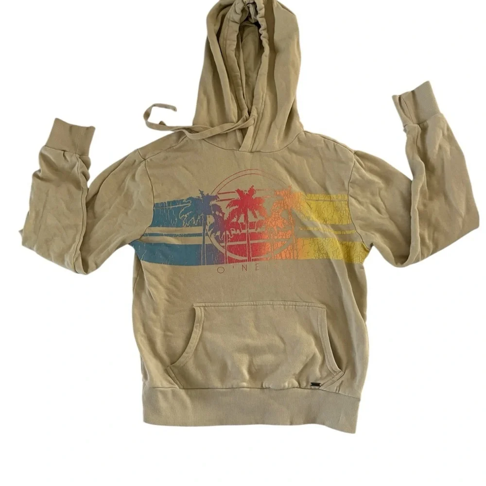O’Neill Youth XS Beige Hoodie with Colorful Graphic